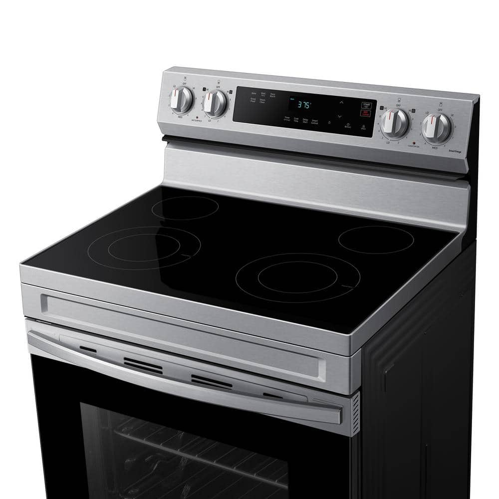 30"W 6.3Cuft 4E Smoothtop Electric Range Stainless Steel