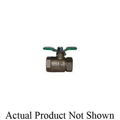 1-Piece Ball Valve, 3/4 in, FNPT, Full Port, Brass Ball, Bronze