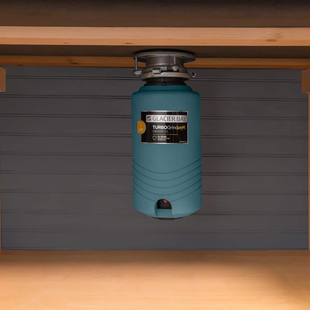 Glacier Bay TurboGrind Max 1 hp. Continuous Feed Garbage Disposal with Power Cord
