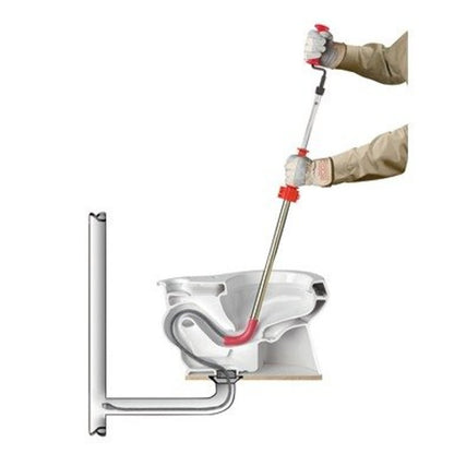 Toilet Auger With Bulb Head, Heavy Duty Cable, 6 ft