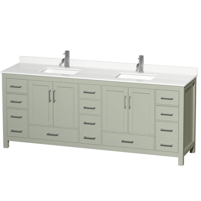 Sheffield Double Bathroom Vanity - 84W x 35H x 22D