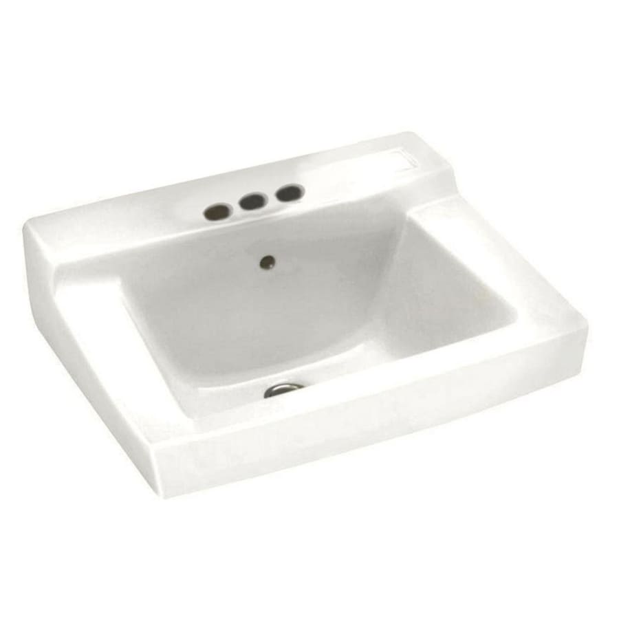 Declyn 18-1/2" Rectangular Vitreous China Wall Mounted Bathroom Sink with 3 Faucet Holes and Overflow