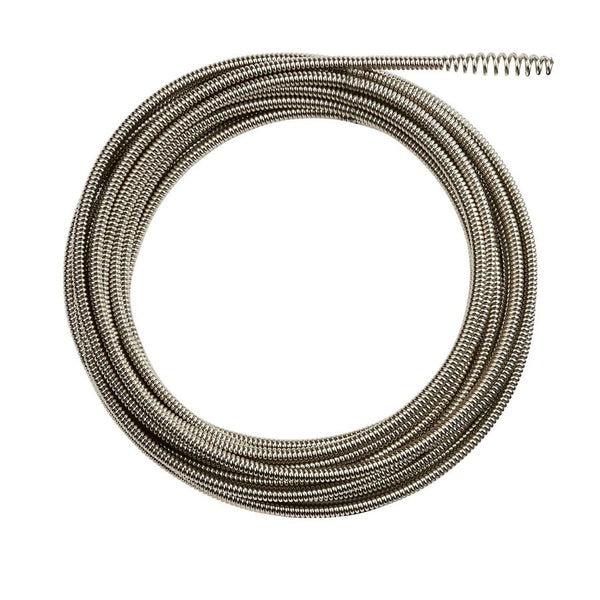 Inner Core Bulb Head Drain Cleaning Cable, 5/16 in, Steel, For Use With Drain Cleaning Machines, 1-1/4 to 2-1/2 in Drain Line