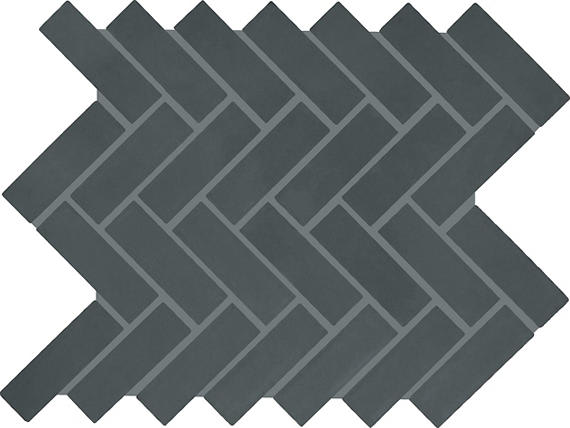 Color Wheel Mosaic Chalkboard Herringbone 1X3 Glossy