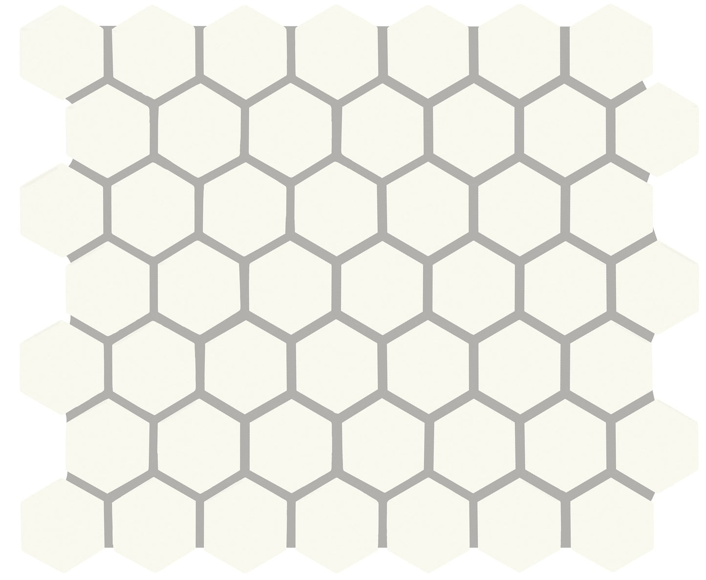 Color Story Mosaics Matte Designer White Straight Joint 2X2 Matte