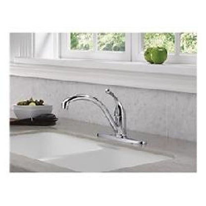 Collins™ Kitchen Faucet, Deck Mount, ADA, 1 Lever Handle, 3-Hole, Chrome