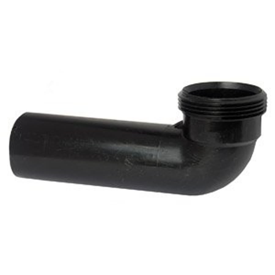 Tubular Waste Arm, 1-1/2 in, Tube x Male Slip Joint, Black