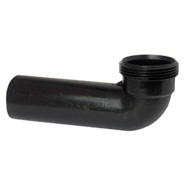 Tubular Waste Arm, 1-1/2 in, Tube x Male Slip Joint, Black