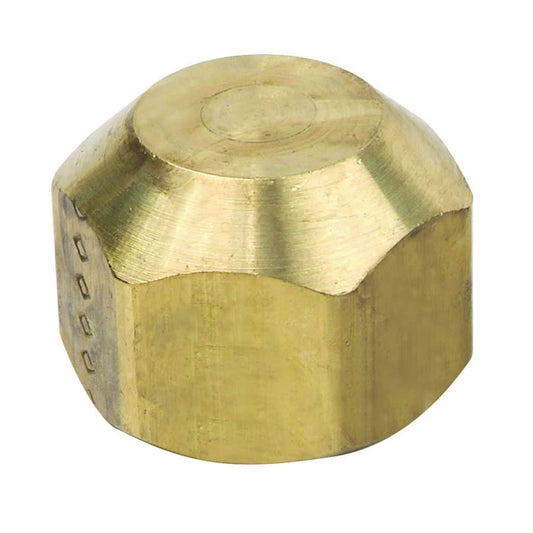 Tube Cap, 5/8 in, Flare, Brass
