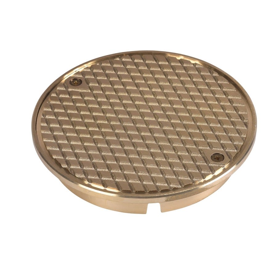 Cleanout Cover, 4 in, Round, Brass