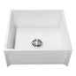 Mop Sink, 1 Basin, Mount, Molded Stone, White