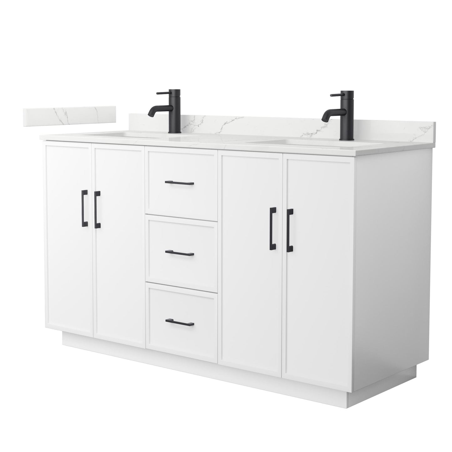 Elan Double Bathroom Vanity with Toe Kick - 60W x 35H x 22D
