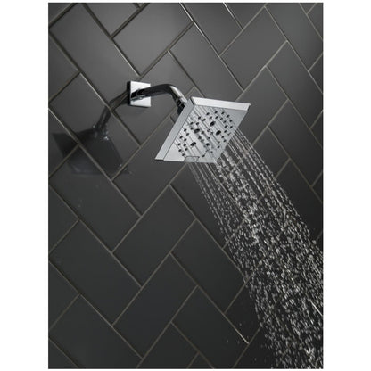 Universal Showering 5-13/16" Square 1.75 GPM Shower Head Full Spray Pattern with Touch Clean and H2Okinetic Technology