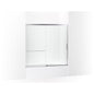 Elate 56-3/4" High x 59-5/8" Wide Sliding Semi Frameless Tub Door with Clear Glass