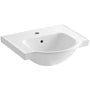 Veer 21" Pedestal Bathroom Sink with One Hole Drilled and Overflow