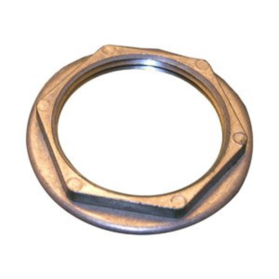 Tubular Locknut & Washer, 1-1/2 in, Brass, Brass