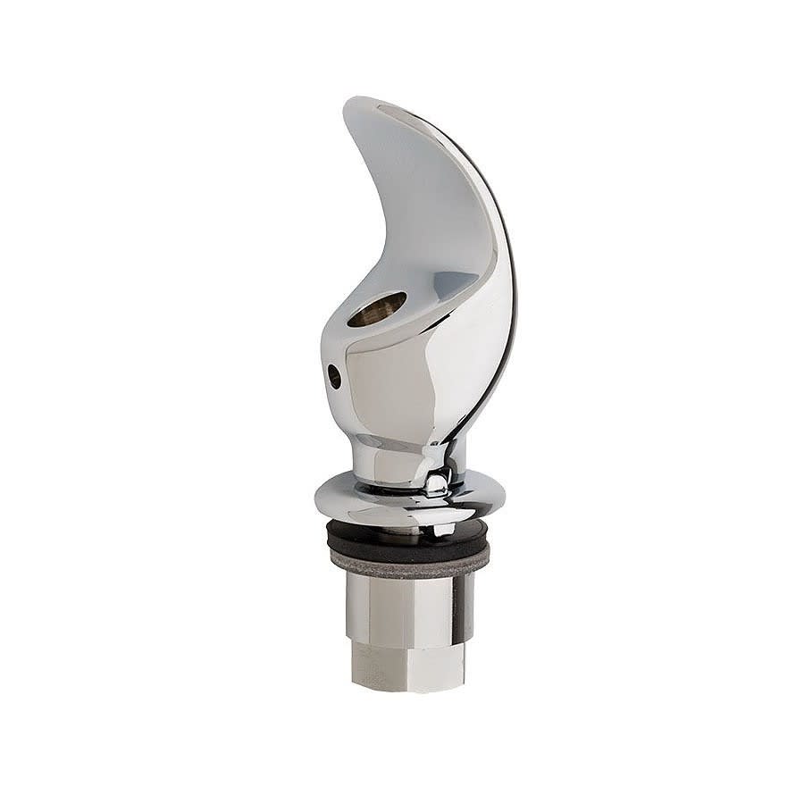 Bubbler Head Assembly, 1/4 in Comp, Solid Brass, Polished Chrome