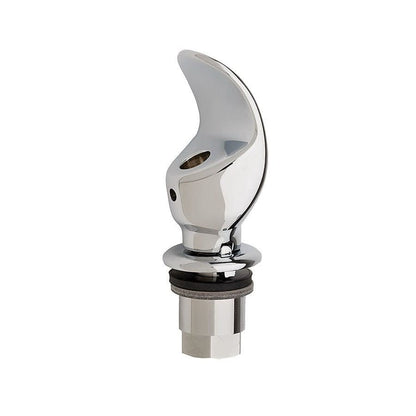 Bubbler Head Assembly, 1/4 in Comp, Solid Brass, Polished Chrome