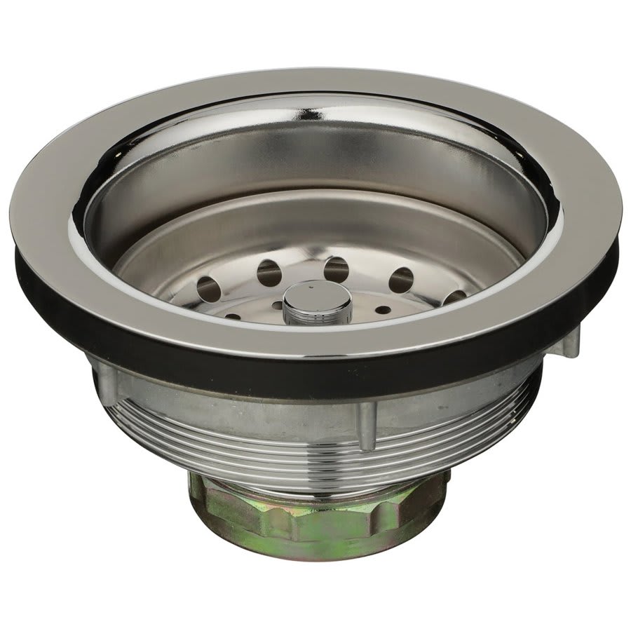 Basket Strainer Without Tailpiece, 4-3/8 in Dia, Polished Chrome