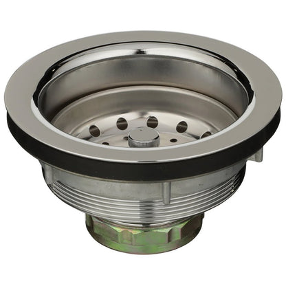 Basket Strainer Without Tailpiece, 4-3/8 in Dia, Polished Chrome