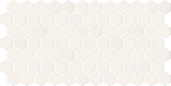 Keystones Arctic White Hexagon 2X2 Matte
