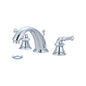 DEL MAR Widespread Lavatory Faucet, ADA, 2 Handle, 3-Hole, 1.2 gpm, Polished Chrome