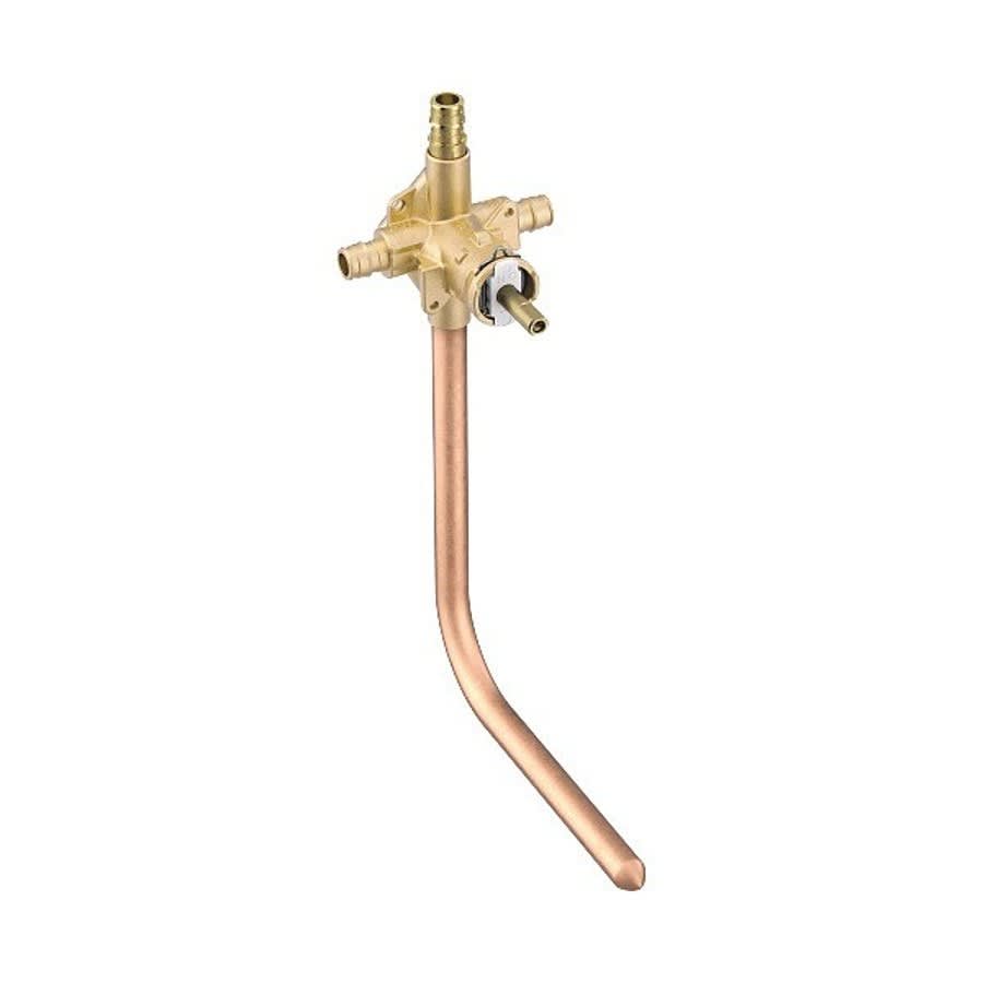 M-PACT® Posi-Temp® Pressure Balancing Valve With CC Drop, 1/2 in, Cold Expansion PEX Inlet x 8 x 7 x 1/2 in, Copper Tube Outlet, 4 Ways, Brass Body