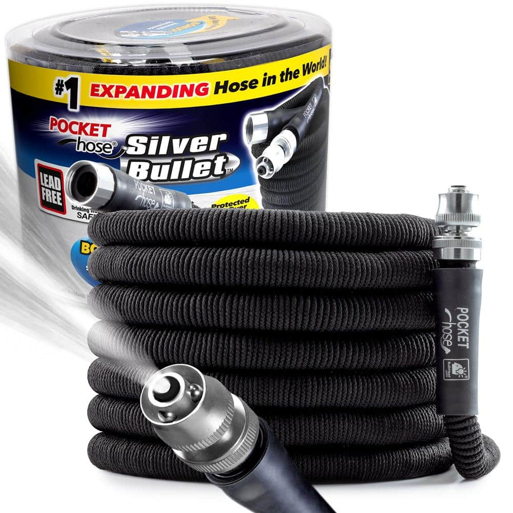 Silver Bullet 3/4 in. Dia x 100 ft. Lightweight Kink-Free Expandable Water Garden Hose