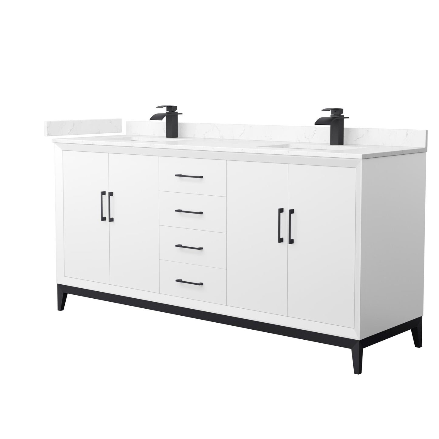 Amici Double Bathroom Vanity - 72W x 35.25H x 22D