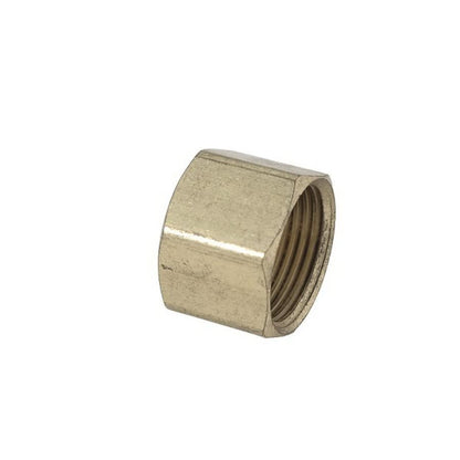 Cap, 1/2 in, Comp, Brass, Rough Brass, Domestic