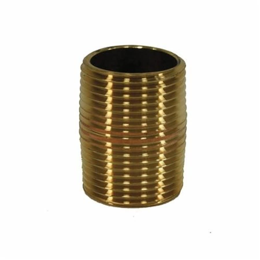 Nipple, 3/4 in, Close L, MNPT, Brass