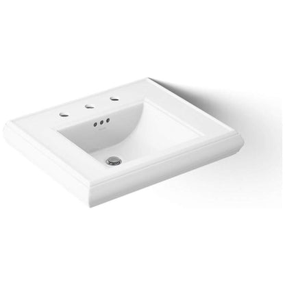 Memoirs Classic 24" Fireclay Pedestal Bathroom Sink with 3 Holes Drilled and Overflow