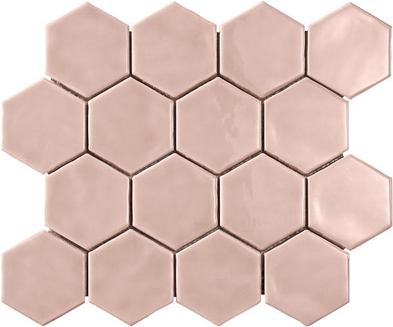 Artistic Reflections Rose Hexagon 3X3 Glossy