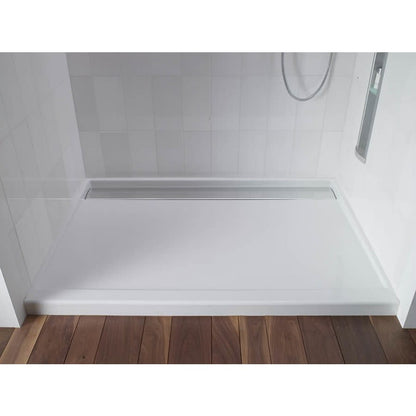 Groove 60" x 42" Acrylic Shower Receptor with Back Drain