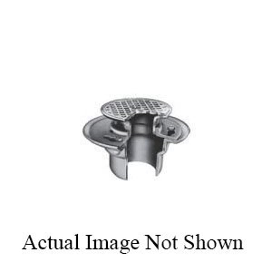 2005 Floor Drain, 4 in Outlet, No Hub, 5 in Round Polished Bronze Top