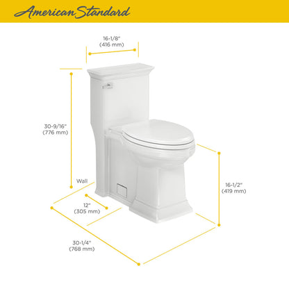 Town Square S 1.28 GPF One Piece Elongated Chair Height Toilet with Left Hand Lever - Seat Included