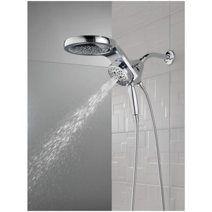 Universal Showering Round 2.5 GPM Multi Function 2-in1 In2ition Shower Head and Hand Shower with Touch Clean, H2Okinetic and MagnaTite Technology