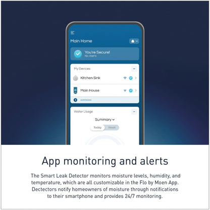 Smart Leak Detector with Programmable App and Alarm (3-Pack)