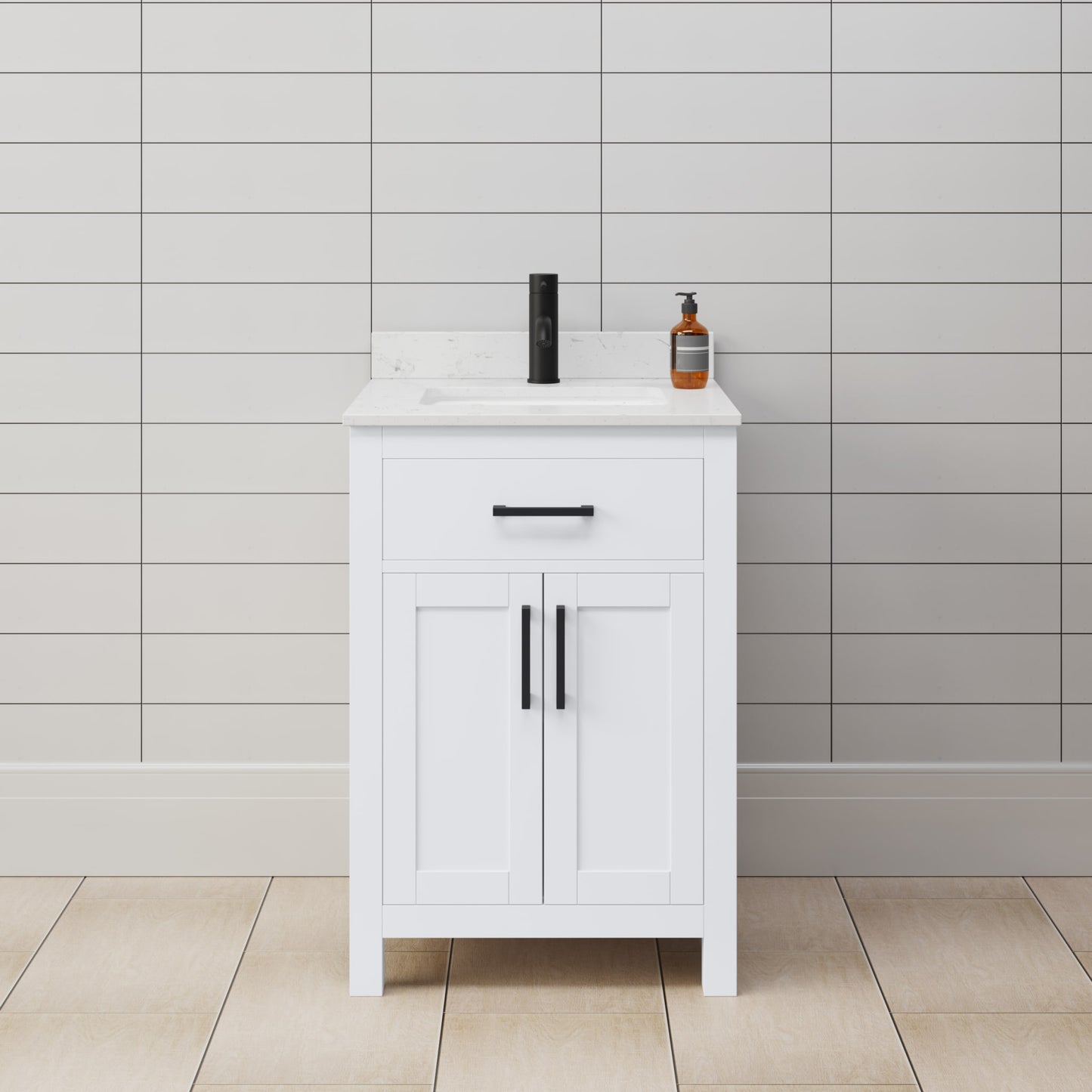 Beckett Single Bathroom Vanity - 24W x 35H x 22D