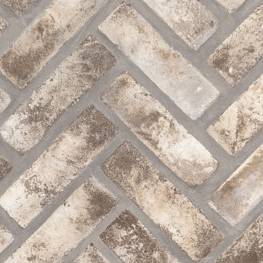 Doverton Gray Clay Brick Herringbone 2..5X0.5