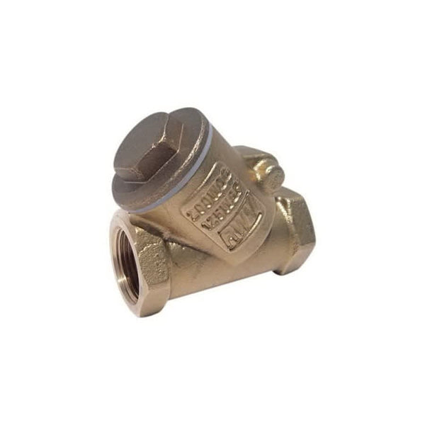 Swing Check Valve, 1-1/2 in, FNPT, Brass