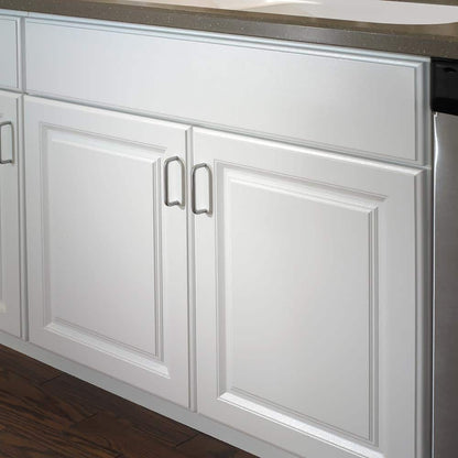 Hampton 36 in. W x 24 in. D x 34.5 in. H Assembled Sink Base Kitchen Cabinet in Satin White