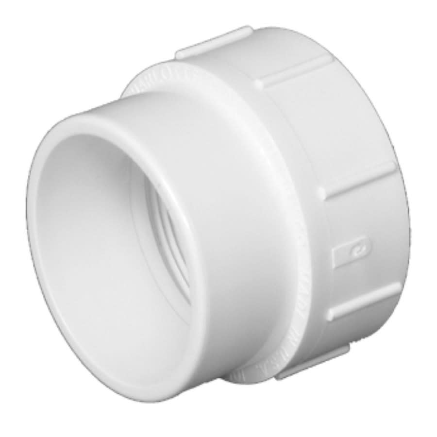 Cleanout Adapter, 8 in, Spigot x FNPT, DWV, PVC