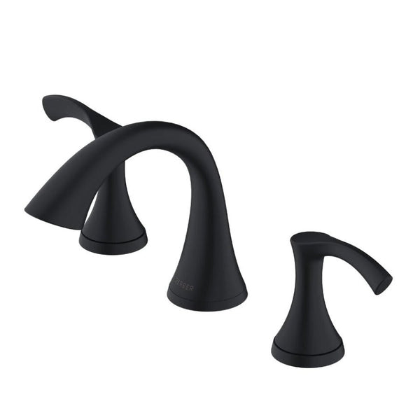 Antioch® Widespread Lavatory Faucet, ADA, 2 Handle, 2-Hole, 1.2 gpm, Satin Black