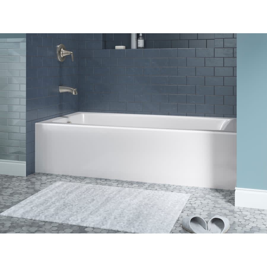 Entity 60" Three Wall Alcove Acrylic Soaking Tub with Right Drain