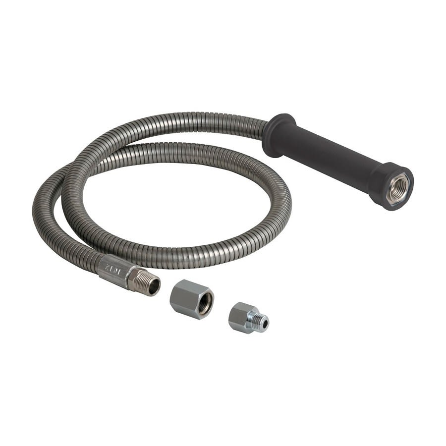 Hose/Handle Assembly, 3/8-18 x 3/4-14, MNPT x UNS Female, 44 in L, Stainless Steel