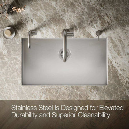 Vault Stainless Steel 32" Undermount Single Bowl Kitchen Sink