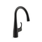 Simplice® Bar Faucet, Deck Mount, ADA, 1 Lever Handle, 1-Hole, Matte Black