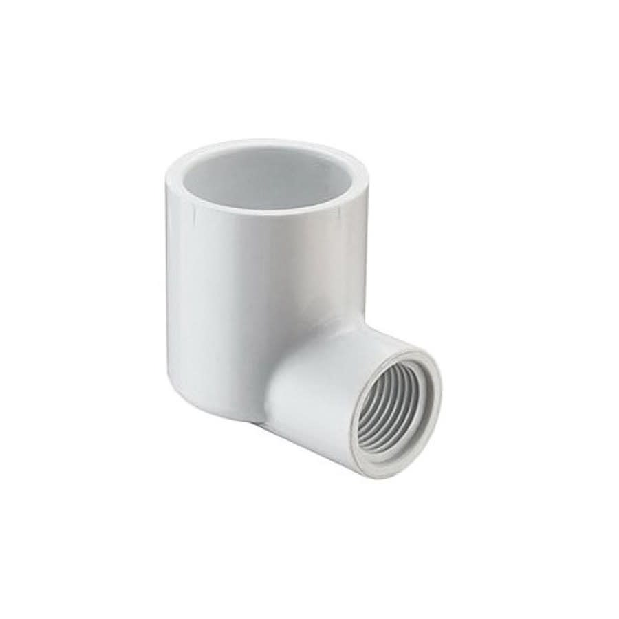 90 deg Elbow, 1 x 1/2 in, Socket x FNPT, SCH 40/STD, PVC