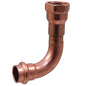 90 deg Elbow, 1/2 in, Press x FNPT, Copper